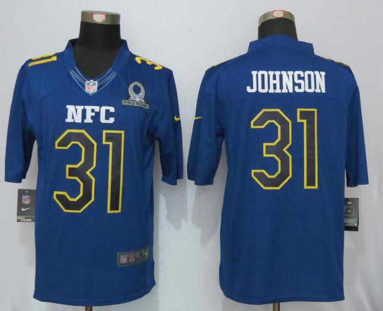 New Nike Arizona Cardinals #31 Johnson Nike Navy 2017 Pro Bowl Limited Jersey->green bay packers->NFL Jersey